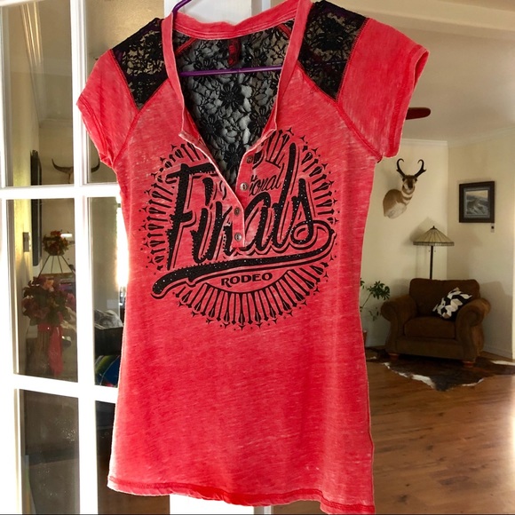 Pro Rodeo Gear Tops - National Rodeo Finals Lace Blouse S